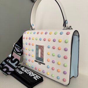 Karl Lagerfeld Ivory/Candy Crossbody/Handbag NWT